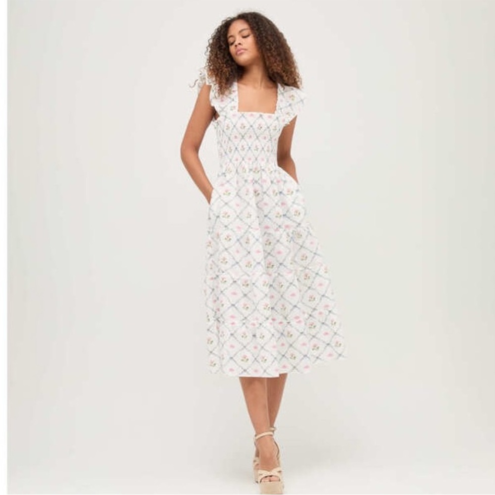 Hill House Ellie Nap Dress in Butterfly Trellis